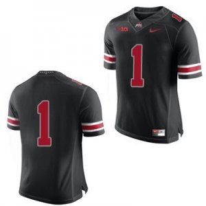 Men's NCAA Ohio State Buckeyes Only Number #1 College Stitched Authentic Nike Black Football Jersey OJ20W15FO